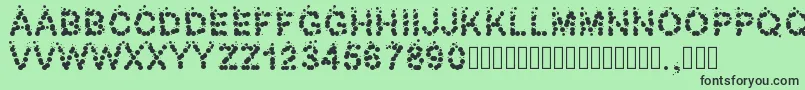Pwbubbles Font – Black Fonts on Green Background