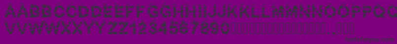 Pwbubbles-Schriftart – Schwarze Schriften auf violettem Hintergrund