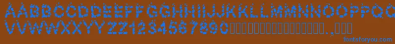 Pwbubbles Font – Blue Fonts on Brown Background