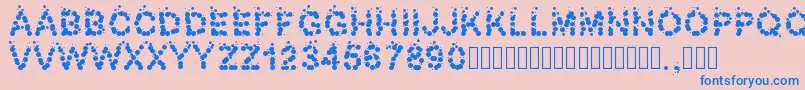 Pwbubbles Font – Blue Fonts on Pink Background