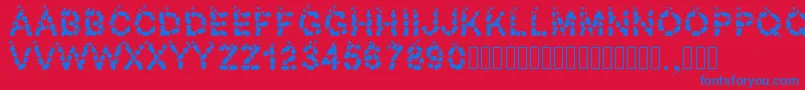 Pwbubbles Font – Blue Fonts on Red Background