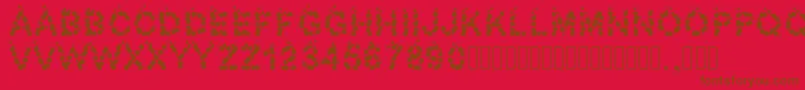 Pwbubbles Font – Brown Fonts on Red Background