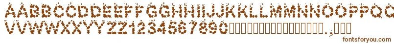 Pwbubbles Font – Brown Fonts on White Background