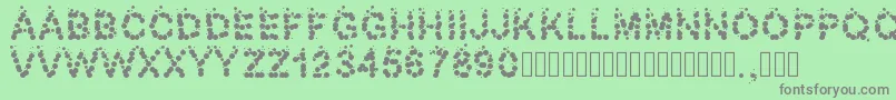 Pwbubbles Font – Gray Fonts on Green Background