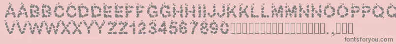 Pwbubbles Font – Gray Fonts on Pink Background