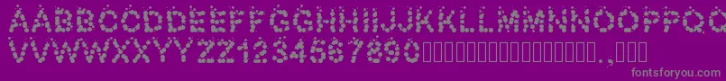 Pwbubbles Font – Gray Fonts on Purple Background