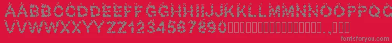 Pwbubbles Font – Gray Fonts on Red Background