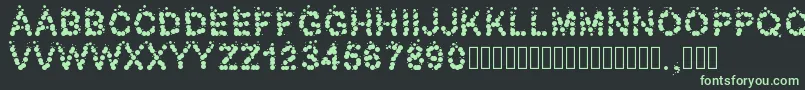 Pwbubbles Font – Green Fonts on Black Background