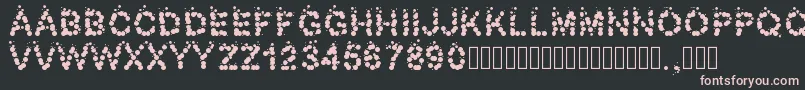 Pwbubbles Font – Pink Fonts on Black Background