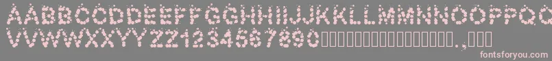 Pwbubbles Font – Pink Fonts on Gray Background