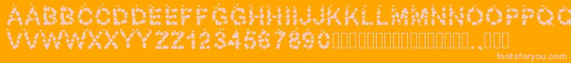 Pwbubbles Font – Pink Fonts on Orange Background