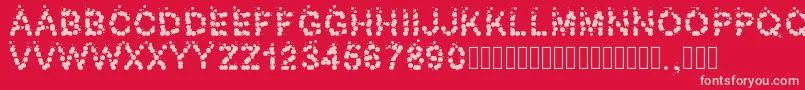 Pwbubbles Font – Pink Fonts on Red Background
