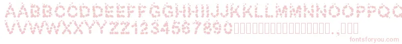 フォントPwbubbles – 白い背景にピンクのフォント