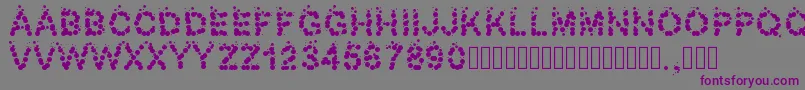 Pwbubbles Font – Purple Fonts on Gray Background