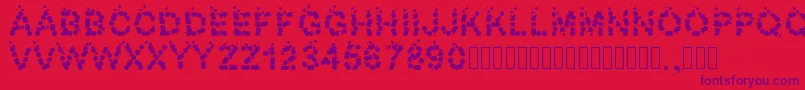 Pwbubbles Font – Purple Fonts on Red Background