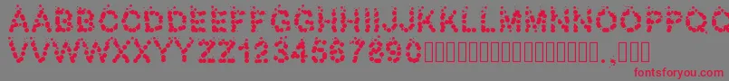 Pwbubbles Font – Red Fonts on Gray Background