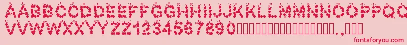 Pwbubbles Font – Red Fonts on Pink Background