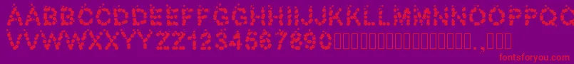 Pwbubbles Font – Red Fonts on Purple Background