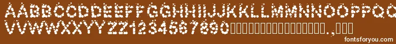 Pwbubbles Font – White Fonts on Brown Background