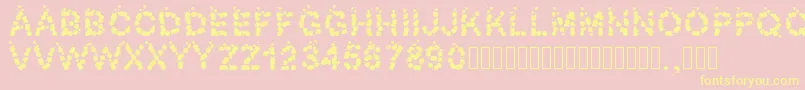 Pwbubbles Font – Yellow Fonts on Pink Background