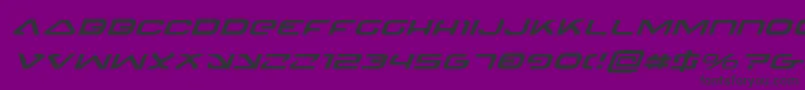 4114BlasterExpandedItalic-Schriftart – Schwarze Schriften auf violettem Hintergrund