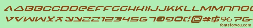 Шрифт 4114BlasterExpandedItalic – коричневые шрифты на зелёном фоне
