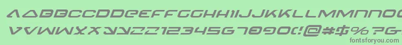 4114BlasterExpandedItalic Font – Gray Fonts on Green Background