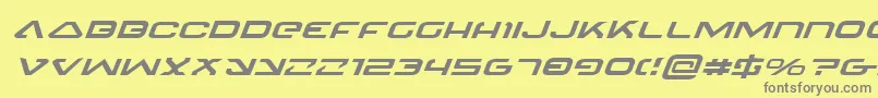 4114BlasterExpandedItalic Font – Gray Fonts on Yellow Background