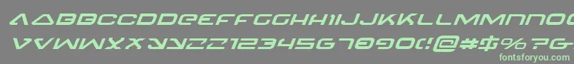 4114BlasterExpandedItalic Font – Green Fonts on Gray Background