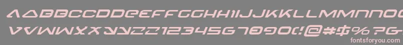 4114BlasterExpandedItalic-fontti – vaaleanpunaiset fontit harmaalla taustalla