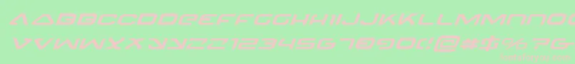フォント4114BlasterExpandedItalic – 緑の背景にピンクのフォント