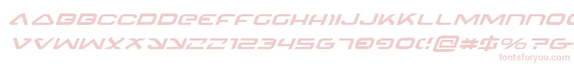 フォント4114BlasterExpandedItalic – 白い背景にピンクのフォント
