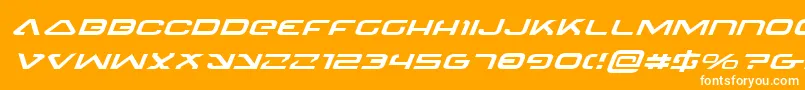 4114BlasterExpandedItalic Font – White Fonts on Orange Background