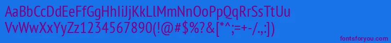 Ptn57f Font – Purple Fonts on Blue Background