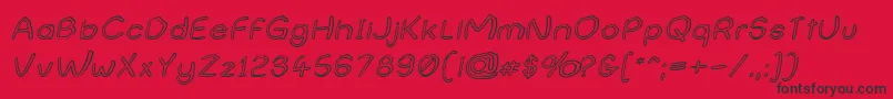 フォントNameUndetermined – 赤い背景に黒い文字