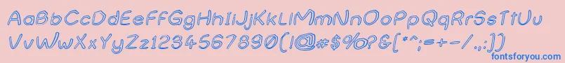 NameUndetermined Font – Blue Fonts on Pink Background