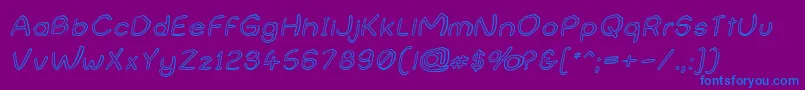 NameUndetermined Font – Blue Fonts on Purple Background