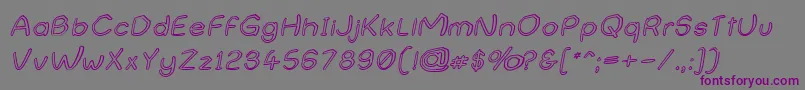 NameUndetermined Font – Purple Fonts on Gray Background