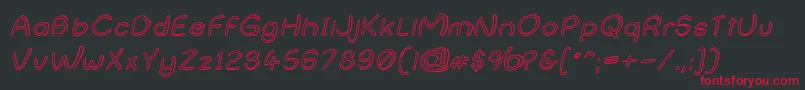 NameUndetermined Font – Red Fonts on Black Background