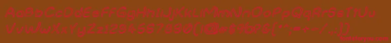 NameUndetermined Font – Red Fonts on Brown Background