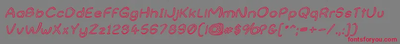 フォントNameUndetermined – 赤い文字の灰色の背景
