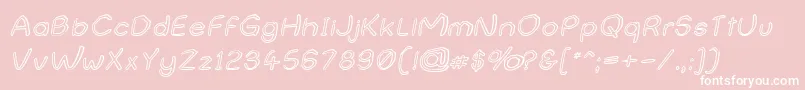 NameUndetermined Font – White Fonts on Pink Background