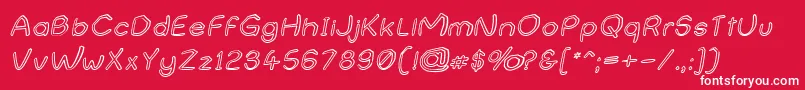 NameUndetermined Font – White Fonts on Red Background