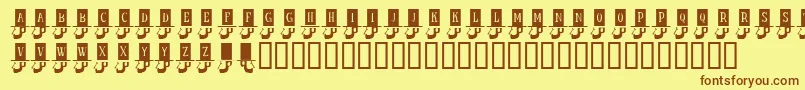 KrHonestAbe Font – Brown Fonts on Yellow Background