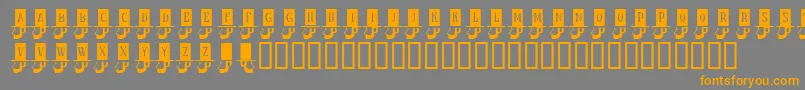 KrHonestAbe Font – Orange Fonts on Gray Background