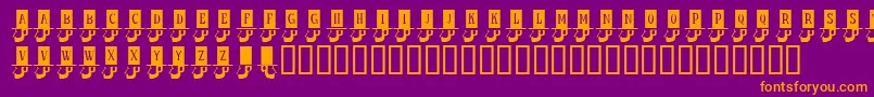 KrHonestAbe Font – Orange Fonts on Purple Background