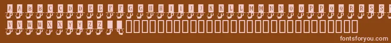 KrHonestAbe Font – Pink Fonts on Brown Background