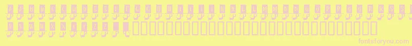 KrHonestAbe Font – Pink Fonts on Yellow Background