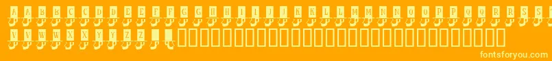 KrHonestAbe Font – Yellow Fonts on Orange Background