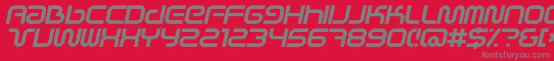 Шрифт SciFiedXItalic – серые шрифты на красном фоне